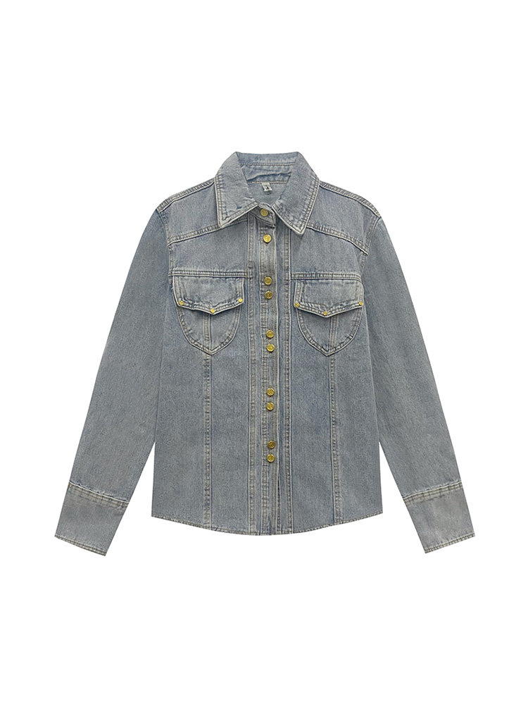 Women Denim Jacket Turn Down Collar Femme Casual Classic Jeans Colthes Autumn All-Match Outwear Coats, Blue
Women Denim Jacket Turn Down Collar Femme Casual Classic Jeans Colthes Autumn All-Match Outwear Coats, Blue