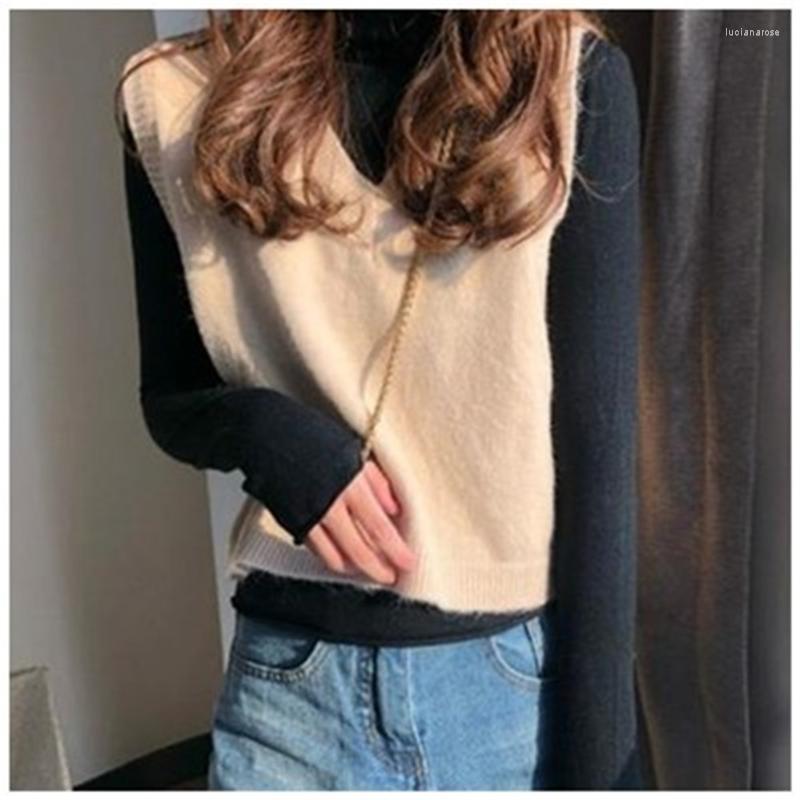 Women's Vests Korean Style Spring Autumn Vest Women Solid Knitted V-neck All-match Trendy Sleeveless Loose Simple Womens Coats Outwear Tops, Orange
Women's Vests Korean Style Spring Autumn Vest Women Solid Knitted V-neck All-match Trendy Sleeveless Loose Simple Womens Coats Outwear Tops, Orange