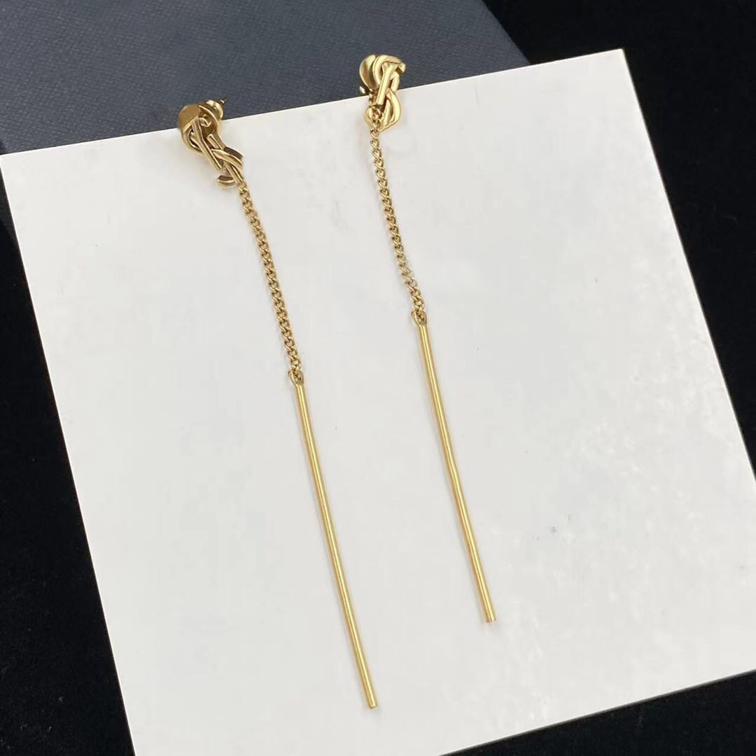 Designer tassel Dangle Chandelier earrings aretes for women party wedding lovers gift jewelry engagement