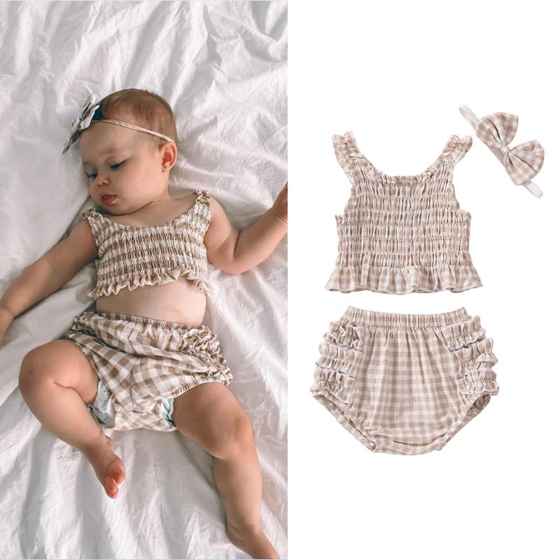 Clothing Sets 3pcs Toddler Baby Girls Sweet Clothes 0-18M Plaid Printed Ruffles Sleeveless Vest Tops Shorts HeadbandClothing, As pic
Clothing Sets 3pcs Toddler Baby Girls Sweet Clothes 0-18M Plaid Printed Ruffles Sleeveless Vest Tops Shorts HeadbandClothing, As pic