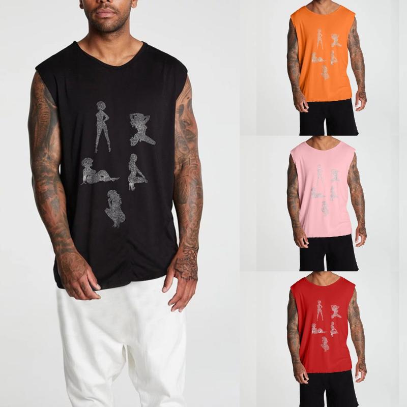 Men' Tank Tops Men Vests Sleeveless T-shirt Men' Loose Top Fashion Printed Casual Sports Vest VestsMen, Orange
Men' Tank Tops Men Vests Sleeveless T-shirt Men' Loose Top Fashion Printed Casual Sports Vest VestsMen, Orange