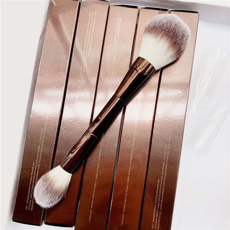 hourglass Veil Powder Makeup Brush Double ended Highlighter Setting Cosmetics Ultra Soft Synthetic Hair 220722