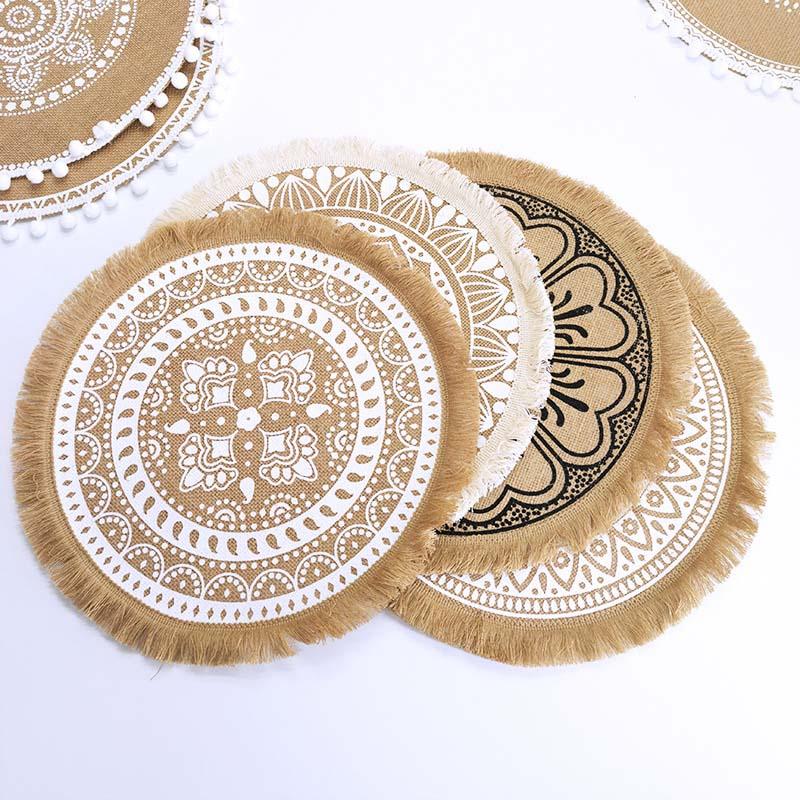 Mats & Pads 1Pcs Non-slip Table Tassel Side Hand Weave Coffee Cup Mat Nature Color Home Decoration Kitchen Accessories Diam 38cm
Mats & Pads 1Pcs Non-slip Table Tassel Side Hand Weave Coffee Cup Mat Nature Color Home Decoration Kitchen Accessories Diam 38cm