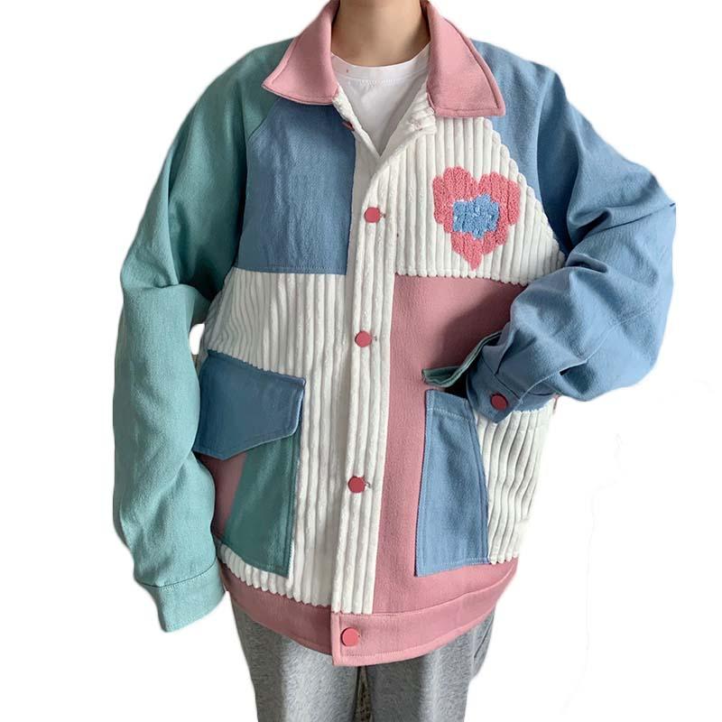 Women's Jackets Trendy Color Matching Corduroy Jacket Female 2022 Spring And Autumn Korean Style Loose Student Outwear Y839, Splicing
Women's Jackets Trendy Color Matching Corduroy Jacket Female 2022 Spring And Autumn Korean Style Loose Student Outwear Y839, Splicing