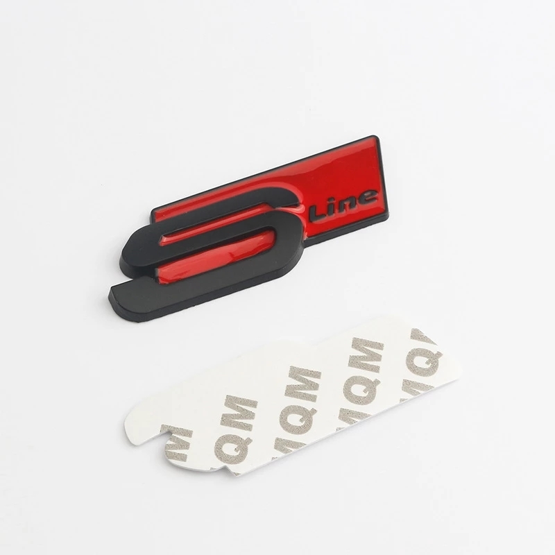 Metal Car Accessories Sticker Emblem Decal for Audi SLine A3 A4 A5 A6 A7 A8 S3 S4 S5 S6 S7 S8 Q3 Q5 Q7 Exterior Decoration