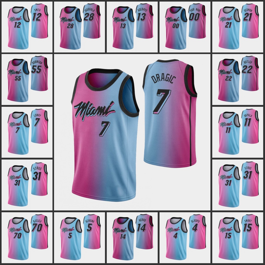 Miami Heat''Jimmy Butler Tyler Herro Bam Adebayo Kyle Lowry Duncan Robinson Dewayne Dedmon Custom Pink Blue City Swingman Jersey
Miami Heat''Jimmy Butler Tyler Herro Bam Adebayo Kyle Lowry Duncan Robinson Dewayne Dedmon Custom Pink Blue City Swingman Jersey
