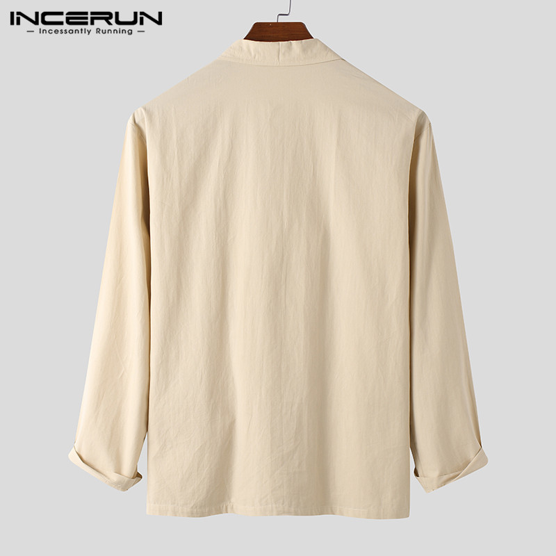 Men Solid Color Blazers Fashion Long Sleeve Lapel Suits Men Single Breasted Cotton Outerwear Men Leisure Cozy Blazer 5XL INCERUN 220409