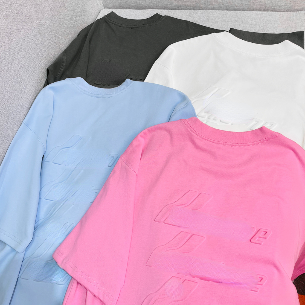 Fashion Embossed Letter Printing t shirts Loose Short Sleeve for Men and Women, White
Fashion Embossed Letter Printing t shirts Loose Short Sleeve for Men and Women, White