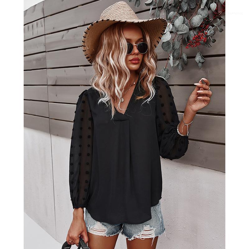 Women' Blouses & Shirts Long Sleeve Casual Loose V-Neck Shirt Solid Color Elegant Lady Tops Blusas Fashion Clothing 2022, Sky blue
Women' Blouses & Shirts Long Sleeve Casual Loose V-Neck Shirt Solid Color Elegant Lady Tops Blusas Fashion Clothing 2022, Sky blue