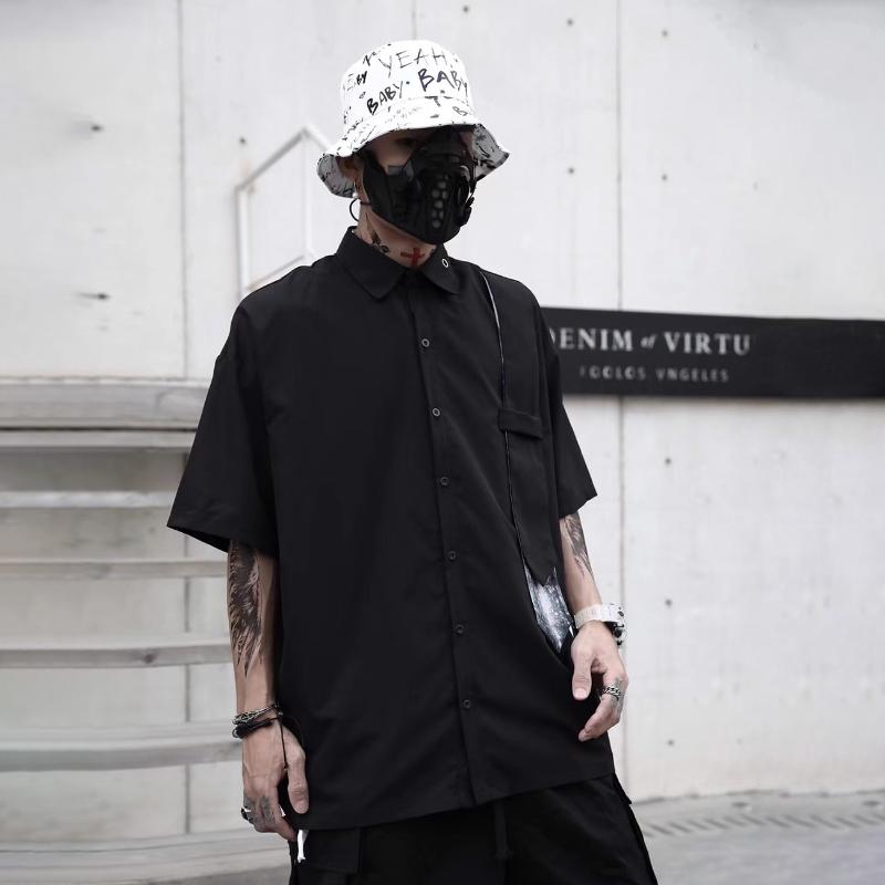 Men' Casual Shirts Creative 2022SS Tie Patchwork Harajuku Men Summer Streetwear Shirt Cotton Loose Short Sleeve ShirtsMen, Black
Men' Casual Shirts Creative 2022SS Tie Patchwork Harajuku Men Summer Streetwear Shirt Cotton Loose Short Sleeve ShirtsMen, Black