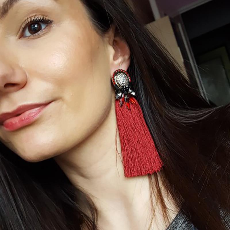 Dangle & Chandelier Trendy Fashion Rhinestone Tassel Earrings For Female Vintage Bohemian Fringed Statement Wedding Jewelry ET1050Dangle
Dangle & Chandelier Trendy Fashion Rhinestone Tassel Earrings For Female Vintage Bohemian Fringed Statement Wedding Jewelry ET1050Dangle