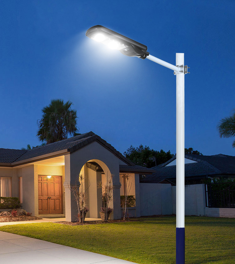 50W 100W 200W 300W Solar Street Lights Outdoor Motion Sensor 3 Modes Led Wall Light with Remote Control Wall or Pole Mount