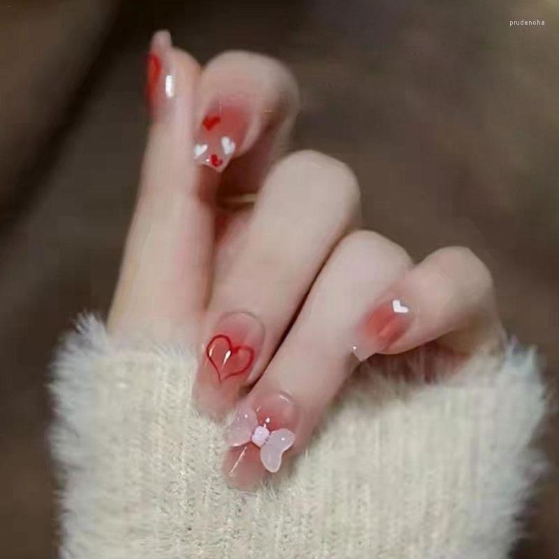 False Nails 24Pcs/Box Short Adhesive Press On With Glue Flower Bow Fake Nail Art Stick-on Accessories Manicure Prud22, 1 sheet 24pcs
False Nails 24Pcs/Box Short Adhesive Press On With Glue Flower Bow Fake Nail Art Stick-on Accessories Manicure Prud22, 1 sheet 24pcs