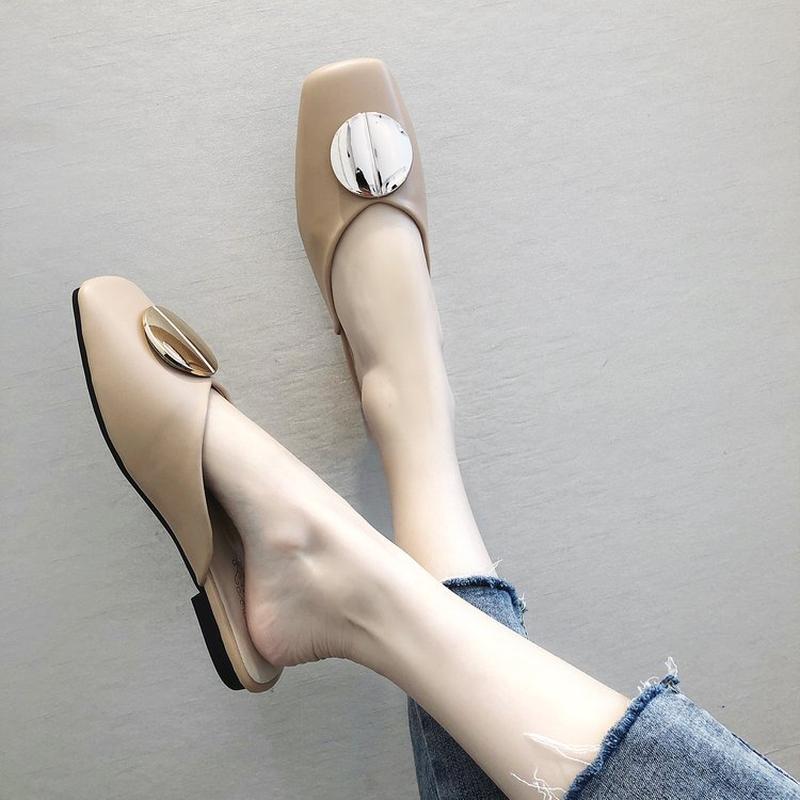 Slippers 2022 Summer Fashion Square Cover Toe Women Shoes Woman Low Heels Metal Buckle Ladies Female Mules Slides, Auburn
Slippers 2022 Summer Fashion Square Cover Toe Women Shoes Woman Low Heels Metal Buckle Ladies Female Mules Slides, Auburn
