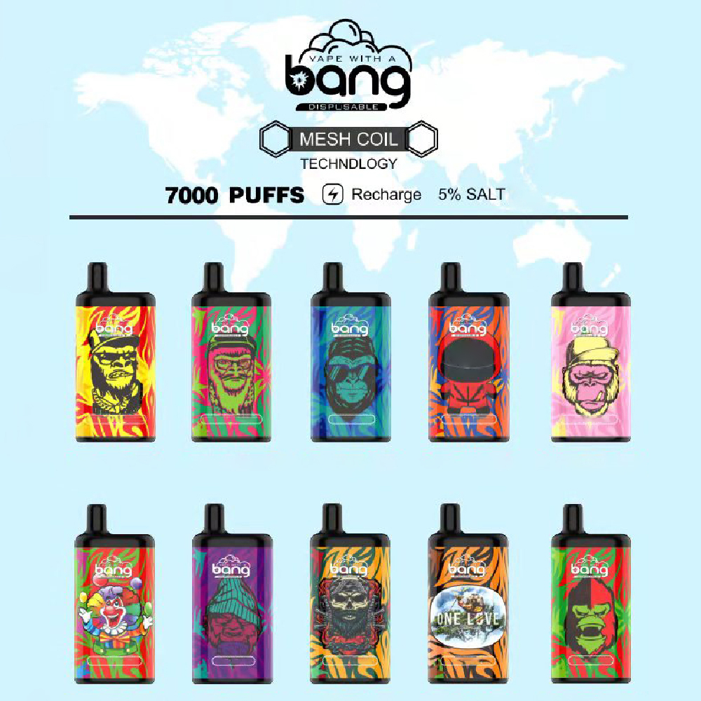 Authentic Bang Mesh Coil 7000 Puffs Disposable E cigarettes Vape Pen 15ml Pre-filled Pods Cartridge 850mAh Rechargeable Battery xxl duo max pro box air bar tornado
Authentic Bang Mesh Coil 7000 Puffs Disposable E cigarettes Vape Pen 15ml Pre-filled Pods Cartridge 850mAh Rechargeable Battery xxl duo max pro box air bar tornado