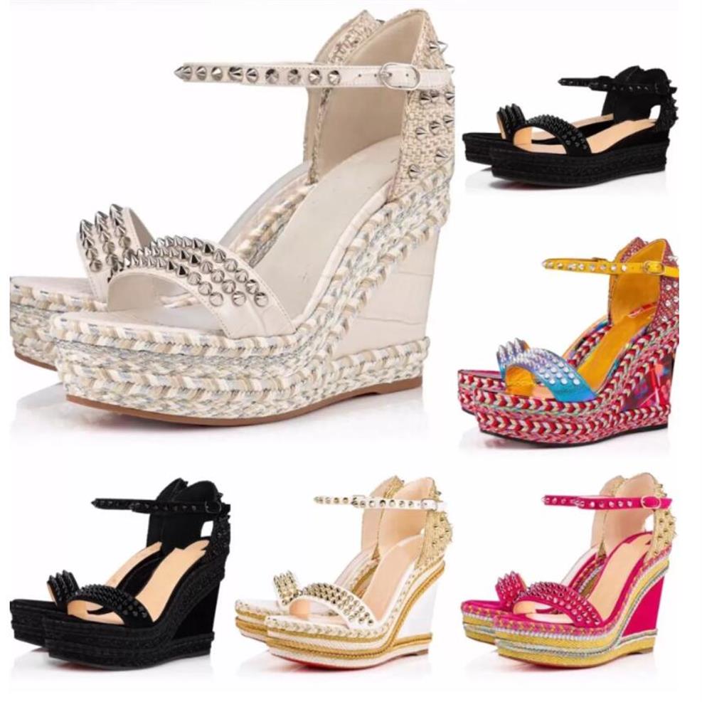 Famous Summer Brands Women Wedges Sandals Shoes Luxury Red Sole Madmonica Spikes Party Wedding Bridals Lady Gladiator Sandalias EU245t
Famous Summer Brands Women Wedges Sandals Shoes Luxury Red Sole Madmonica Spikes Party Wedding Bridals Lady Gladiator Sandalias EU245t