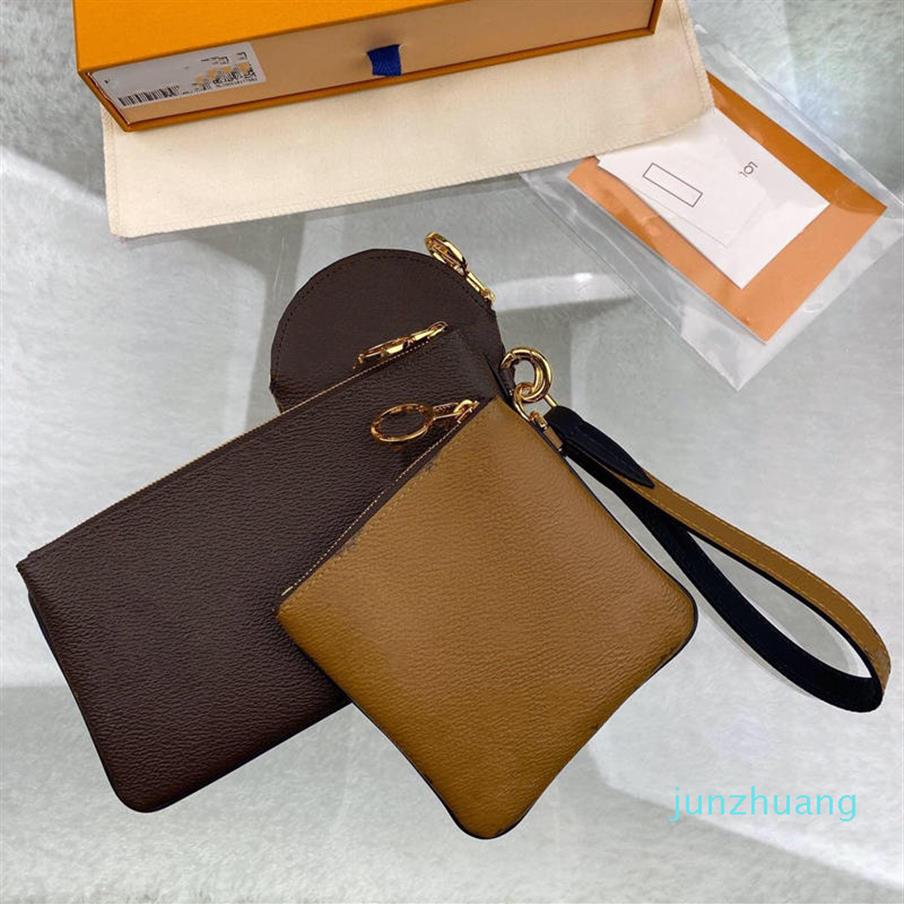 Designer- leather small Wallet women mini Coin Purse zipper 3 pieces Trio Pouch Clutch Bags233O
Designer- leather small Wallet women mini Coin Purse zipper 3 pieces Trio Pouch Clutch Bags233O