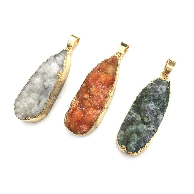 Pendant Necklaces Natural Druzy Agates Water Drop Shape Stone Pendants For Making DIY Jewelry Necklace Size 25x55mm
Pendant Necklaces Natural Druzy Agates Water Drop Shape Stone Pendants For Making DIY Jewelry Necklace Size 25x55mm