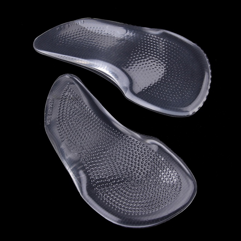 2 pairs= 4 pieces silicone gel ortic arch pad arch support insole flat foot feet care relieve pain orthopedics insert 220505