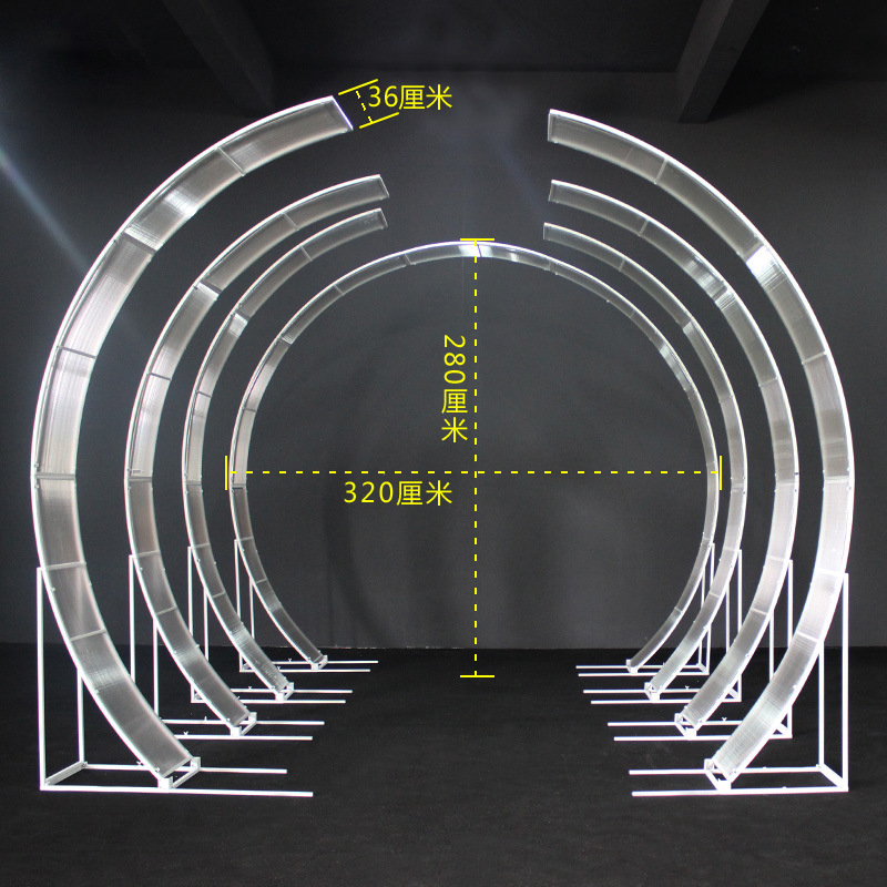 DIY Grand event Iron sunshine board wedding arches party backdrops props T-Stage large arch road lead wedding flower wall stand props