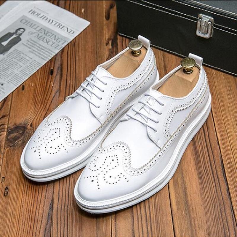 Fashion Design Shoes Men Casual Business Office Formal Dress Black White Shoes Carved Brogue Sneakers Flats Flatform Bullock
Fashion Design Shoes Men Casual Business Office Formal Dress Black White Shoes Carved Brogue Sneakers Flats Flatform Bullock