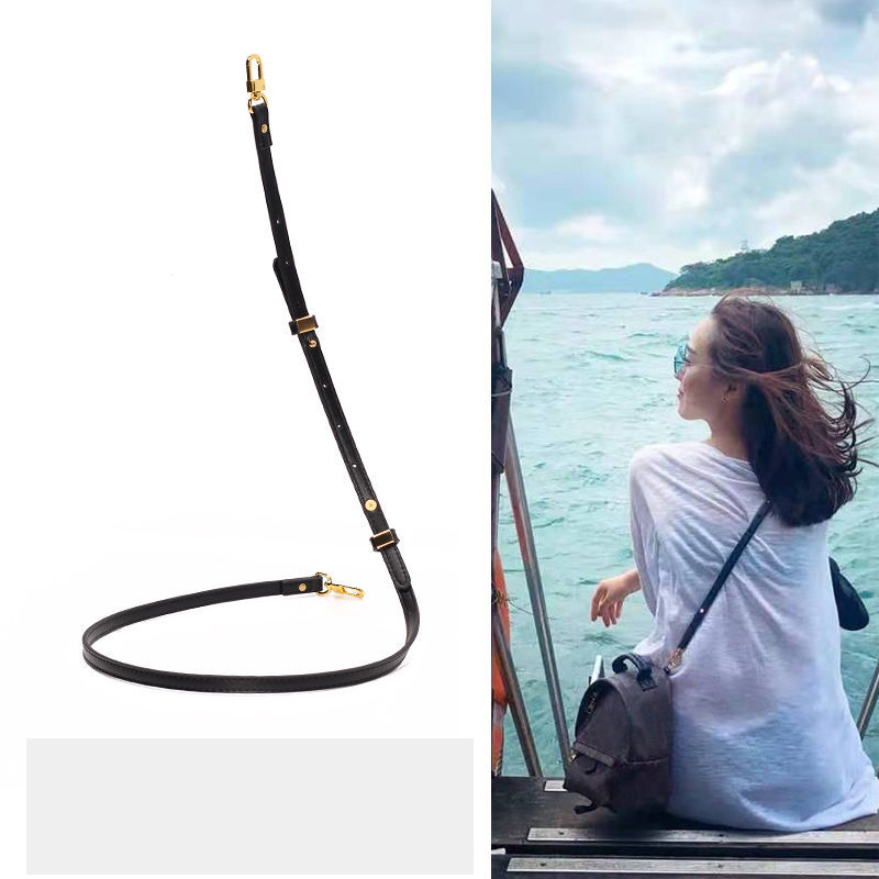 women mini backpack black shoulder strap small school bag DIY accessories wide 1.2cm length 120cm