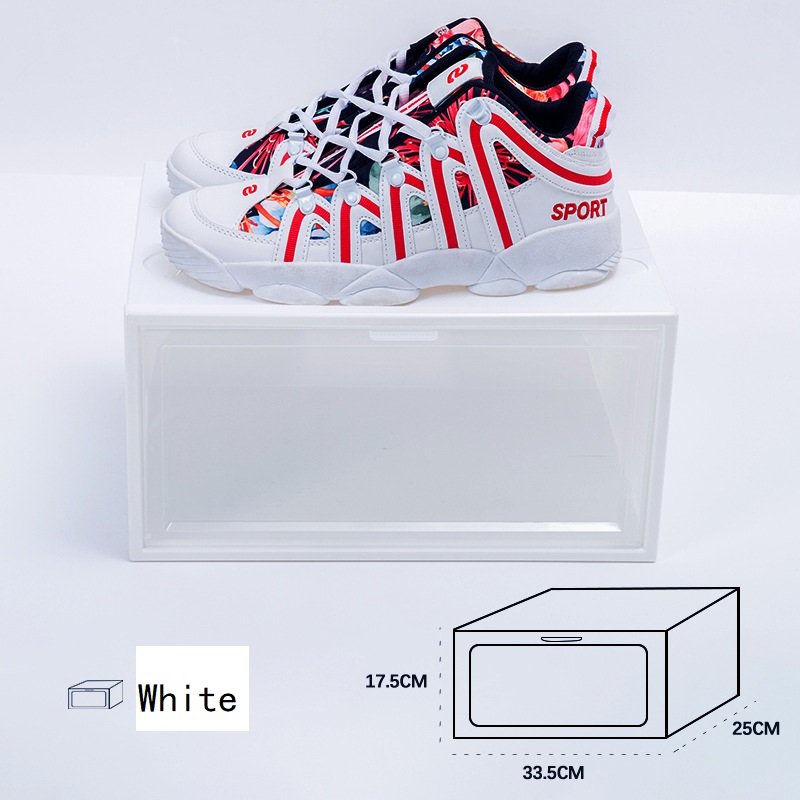 Plus size side opening basketball plastic shoe box men and women household storage box shoes rack