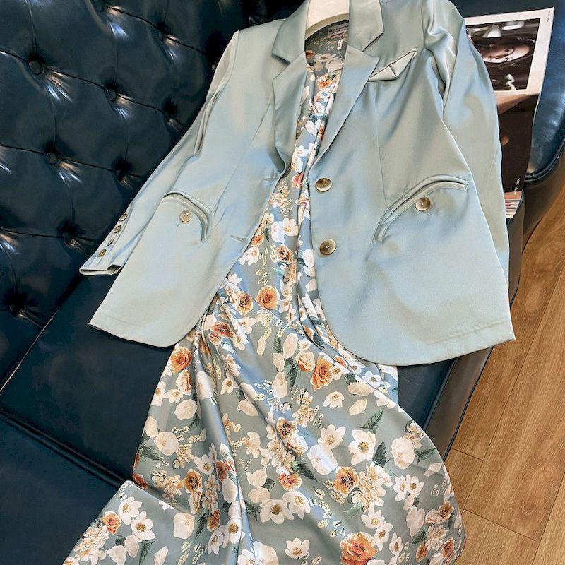 Two Piece Dress Blazer Sets Women Elegant Fashion Two-Piece Suits Spring Autumn Fried Street Suit Jacket Floral Sling Dresses 2, Coat and sling dress
Two Piece Dress Blazer Sets Women Elegant Fashion Two-Piece Suits Spring Autumn Fried Street Suit Jacket Floral Sling Dresses 2, Coat and sling dress