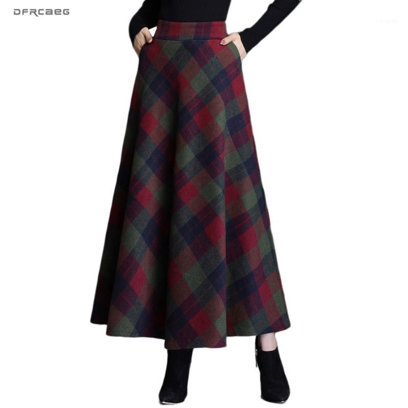 High Waist Warm Vintage Wool Maxi Skirt Womens 2022 Winter Plus Size Print Plaid Woolen Ladies Pleated Casual Saia Longa Skirts, Blue
High Waist Warm Vintage Wool Maxi Skirt Womens 2022 Winter Plus Size Print Plaid Woolen Ladies Pleated Casual Saia Longa Skirts, Blue