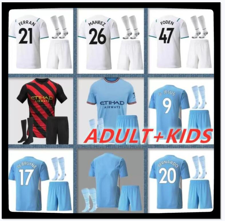 adult kids kit 2021 2022 2023 DE BRUYNE FERRAN MAHREZ soccer jerseys 21 22 23 MANS cities GREALISH BERNARDO STERLING FODEN BERNARDO G.JESUS football shirt uniforms
adult kids kit 2021 2022 2023 DE BRUYNE FERRAN MAHREZ soccer jerseys 21 22 23 MANS cities GREALISH BERNARDO STERLING FODEN BERNARDO G.JESUS football shirt uniforms