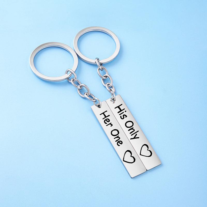Keychains 2Pcs/set Fashion Creative Letter Lettering Her One His Only Couple Keychain Cute Trinket Car Key Ring Jewelry For Women Men
Keychains 2Pcs/set Fashion Creative Letter Lettering Her One His Only Couple Keychain Cute Trinket Car Key Ring Jewelry For Women Men