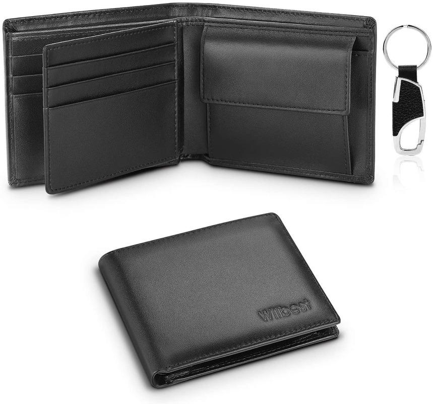 Wallets Genuine Leather Wallet Men Classic Black Soft Purse Coin Pocket HolderWallets, Black-1
Wallets Genuine Leather Wallet Men Classic Black Soft Purse Coin Pocket HolderWallets, Black-1