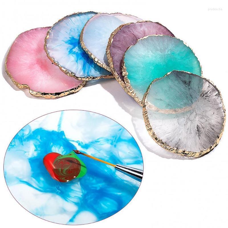 Nail Art Equipment 1PC Round Resin Color Palette Golden Edge Mixing Drawing Paint Plate Pad Manicure Display Shelf Tools Prud22
Nail Art Equipment 1PC Round Resin Color Palette Golden Edge Mixing Drawing Paint Plate Pad Manicure Display Shelf Tools Prud22