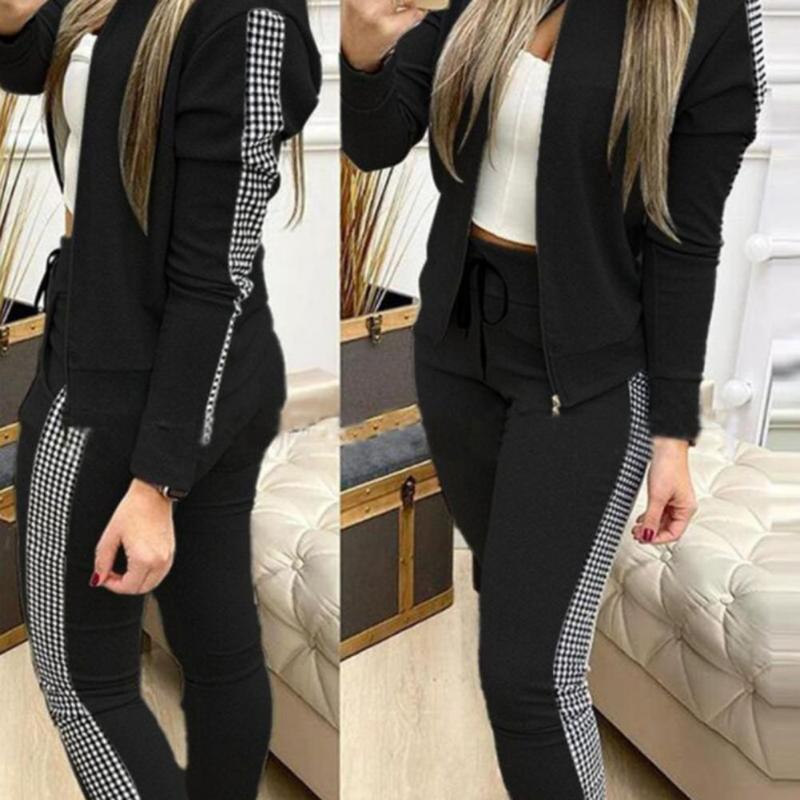 Women' Two Piece Pants Stitching Dot Print Women Outfit Stand Collar Slim Long Sleeve Jacket Elastic Waist Drawstring Set Streetwear, Red
Women' Two Piece Pants Stitching Dot Print Women Outfit Stand Collar Slim Long Sleeve Jacket Elastic Waist Drawstring Set Streetwear, Red