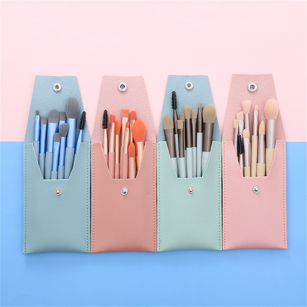 Factory Makeup Brush Set 8 Pcs Make up Brushes Synthetic Portable Cosmetic Kit with Organizer Bag KD1