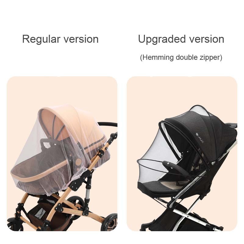 Zipper type fly protection accessories childrens crib summer mesh carriage full cover mosquito net baby stroller trolley 220531