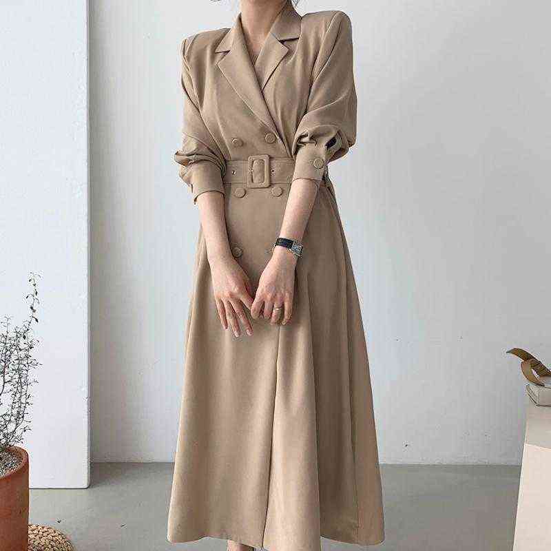 Women' Trench Coats Coat Dress With Belt French Elegant Slim Office Ladies Windbreaker Autumn Double-Breasted Jacket T220811, Black
Women' Trench Coats Coat Dress With Belt French Elegant Slim Office Ladies Windbreaker Autumn Double-Breasted Jacket T220811, Black