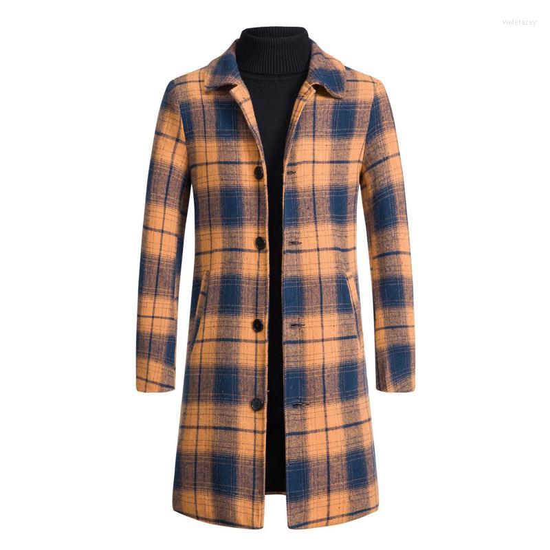 Men's Trench Coats Coat Autumn Winter Long Slim-fit Woolen Fashion Business Casual Plaid Suit Collar Wool Tops Men Jackets Viol22, Blue
Men's Trench Coats Coat Autumn Winter Long Slim-fit Woolen Fashion Business Casual Plaid Suit Collar Wool Tops Men Jackets Viol22, Blue