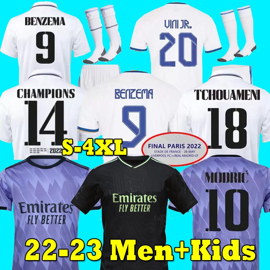 BENZEMA soccer jerseys 21 22 23 TCHOUAMENI Away football shirt CAMAVINGA REAl MADRIDS VINI JR camiseta de futbol men kids kit 2022 2023 VALVERDE Fans player 3XL 4XL, 22-23 3rd player version
BENZEMA soccer jerseys 21 22 23 TCHOUAMENI Away football shirt CAMAVINGA REAl MADRIDS VINI JR camiseta de futbol men kids kit 2022 2023 VALVERDE Fans player 3XL 4XL, 22-23 3rd player version