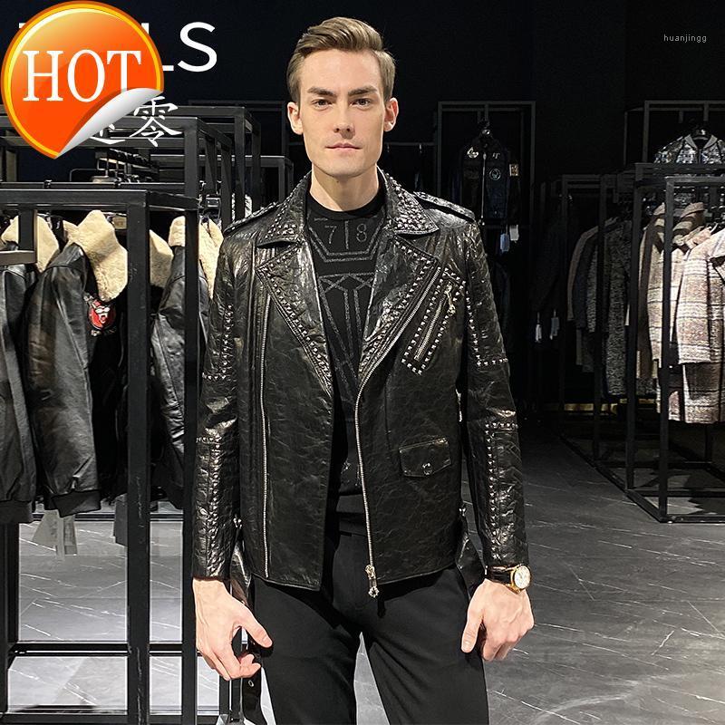 2022men's Spring And Autumn Coat Leather Sheepskin Jacket Personalized Motorcycle Lapel Women's Blouses & Shirts, Black
2022men's Spring And Autumn Coat Leather Sheepskin Jacket Personalized Motorcycle Lapel Women's Blouses & Shirts, Black