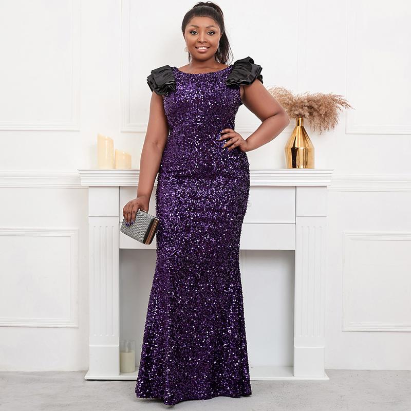Plus Size Dresses Women Elegant Purple Sequin Party Maxi Dress Butterfly Sleeve Evening Long Prom DressPlus, Green
Plus Size Dresses Women Elegant Purple Sequin Party Maxi Dress Butterfly Sleeve Evening Long Prom DressPlus, Green