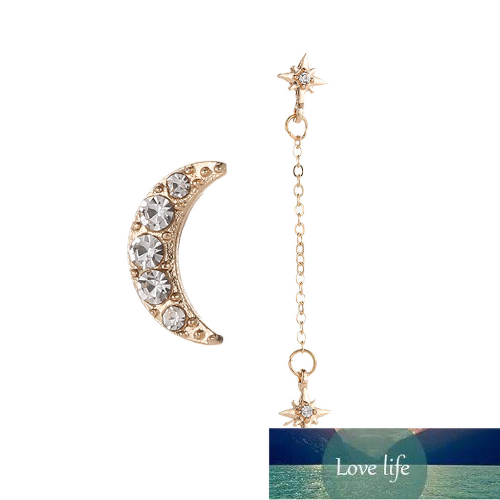 Stud Fashion Sweet And Cute Personality Creative Flash Drill Hollow Star Moon Earring Vintage Geometric Jewelry Earrings For Women