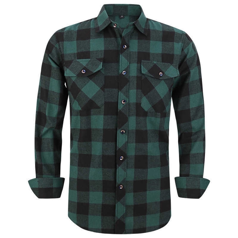 Men's Plaid Flannel Shirt Spring Autumn Male Regular Fit Casual Long-Sleeved Shirts For USA SIZE S M L XL 2XL 210701, Xmc101
Men's Plaid Flannel Shirt Spring Autumn Male Regular Fit Casual Long-Sleeved Shirts For USA SIZE S M L XL 2XL 210701, Xmc101