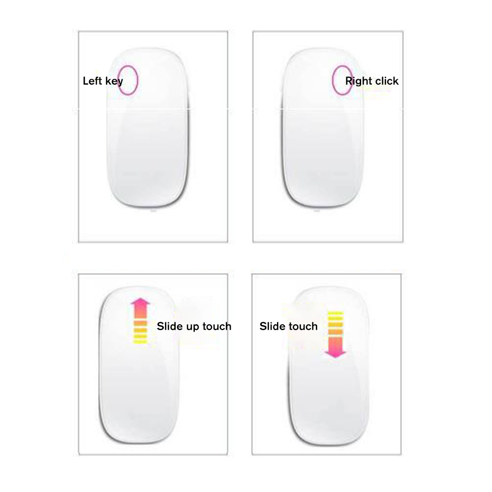Epacket 24G wireless Mice Arc Touch magic mouse ergonomic ultrathin mouse optical 1000 DPI