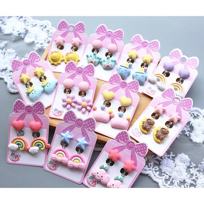 Clip-on & Screw Back 24 Style Rainbow Colorful Cream Clip On Earrings For Children Girls No Pierced Earring Jewelry Fashion Accessory
Clip-on & Screw Back 24 Style Rainbow Colorful Cream Clip On Earrings For Children Girls No Pierced Earring Jewelry Fashion Accessory