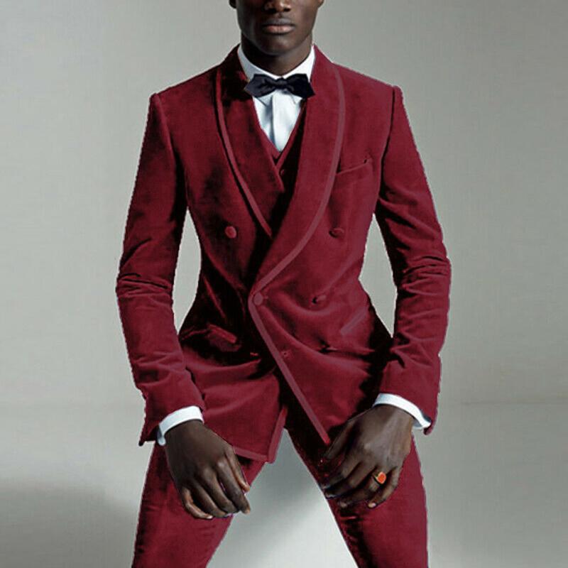Men's Suits & Blazers Burgundy Velvet Men For Wedding Double Breasted Jacket+Vest+Pants 3 Pieces Formal Business Blazer Party Prom Dress Tux, White
Men's Suits & Blazers Burgundy Velvet Men For Wedding Double Breasted Jacket+Vest+Pants 3 Pieces Formal Business Blazer Party Prom Dress Tux, White
