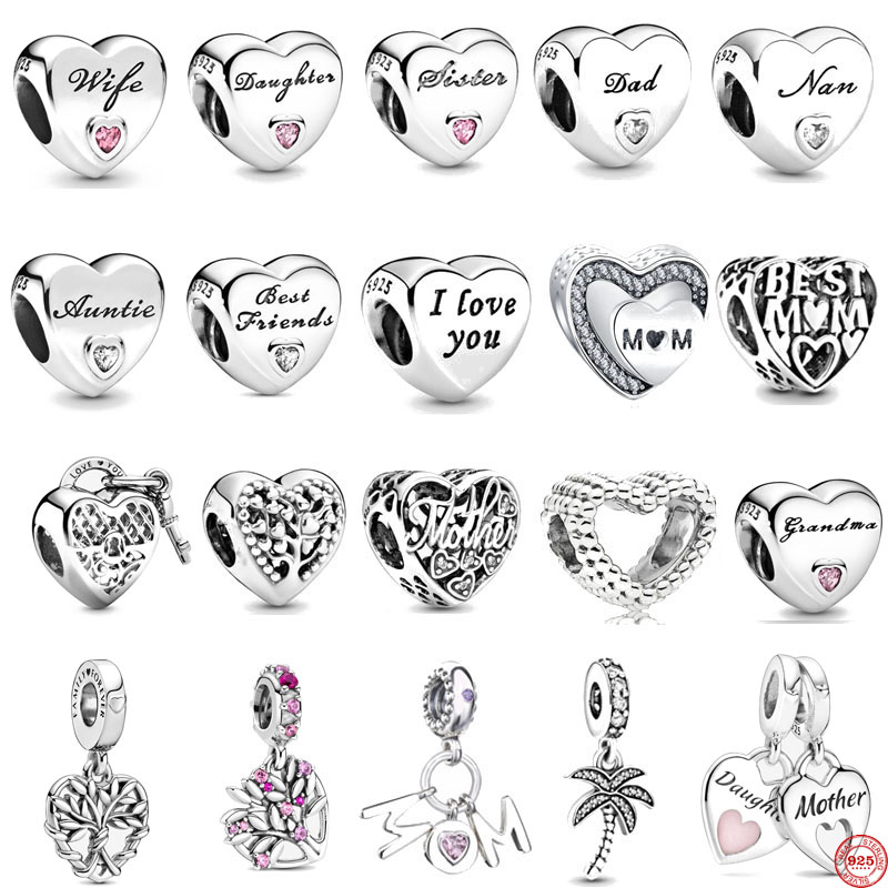 925 Sterling Silver Dangle Charm mom wife daughter dad sister nan best friends tree Beads Bead Fit Pandora Charms Bracelet DIY Jewelry Accessories
925 Sterling Silver Dangle Charm mom wife daughter dad sister nan best friends tree Beads Bead Fit Pandora Charms Bracelet DIY Jewelry Accessories