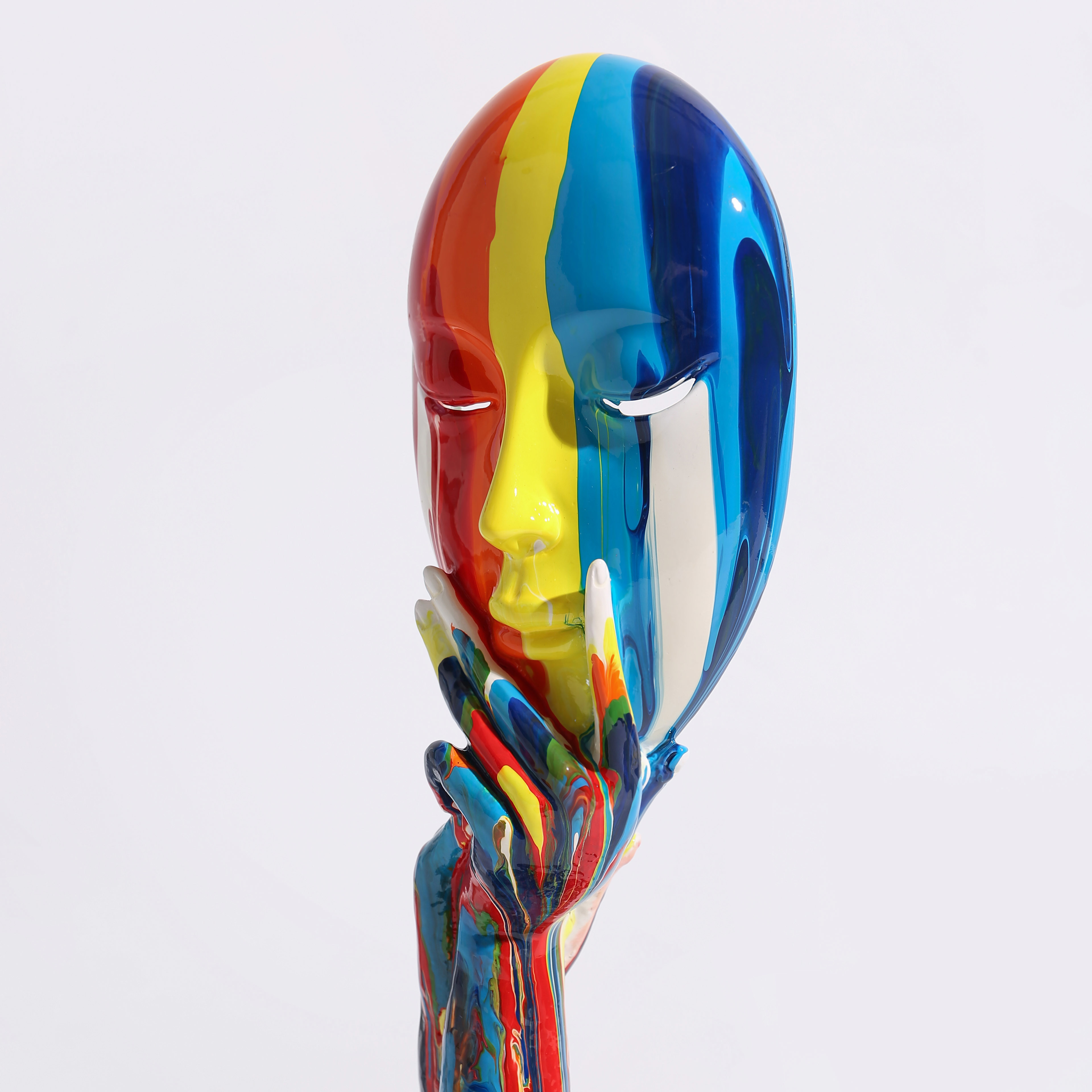 Modern Art Creative Painted Colorful Abstract mask Decoration Home Wine Cabinet Office Decoration Desktop Decoration Crafts