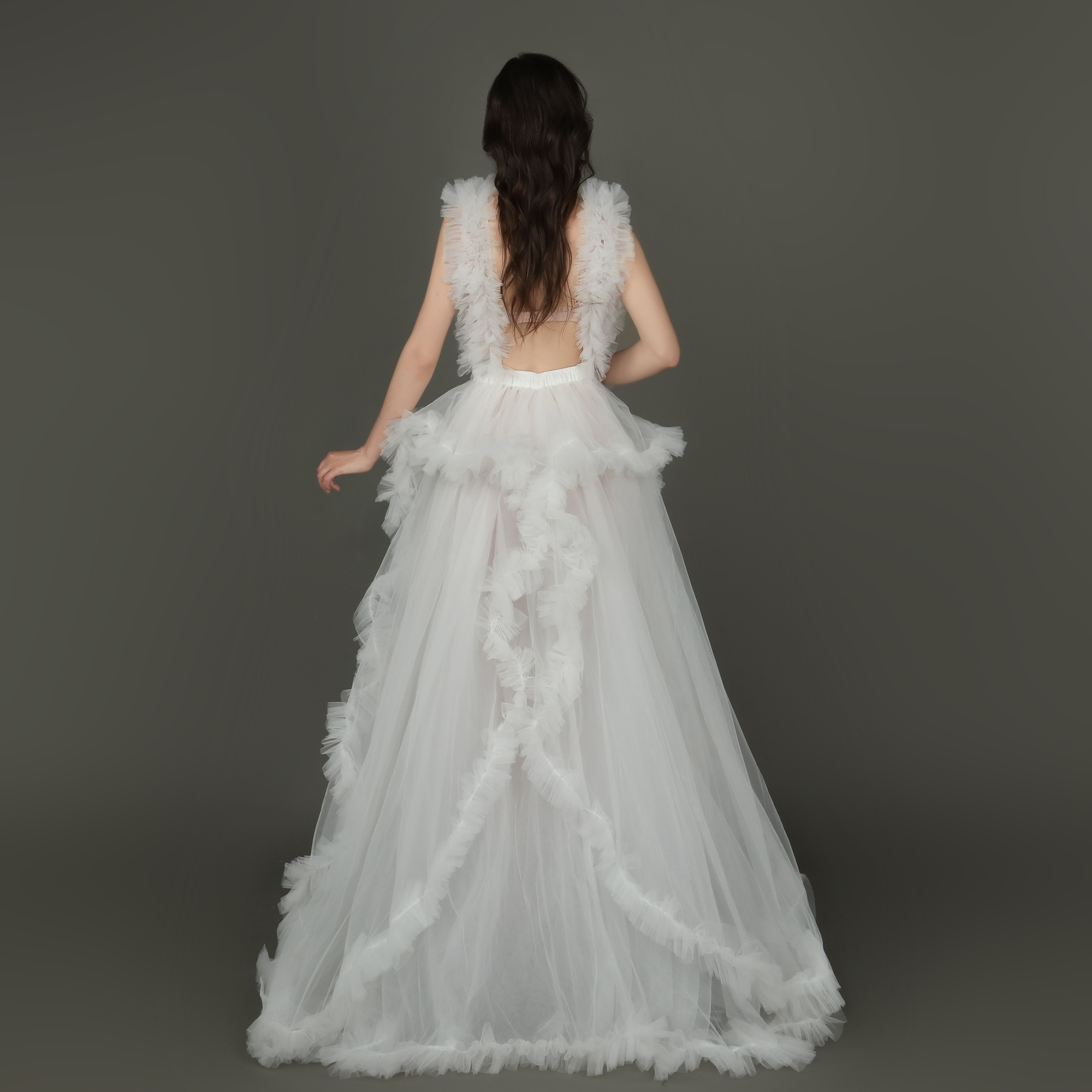 Sleepwear Real Images Photo Dresses for Pregnant Women Ruffles Bride Robes Elegant Tiered V Neck Custom Made Baby Shower Photo Shoot Gowns
