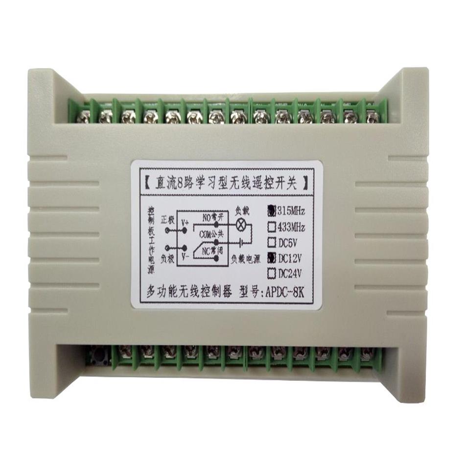 Smart Home Control 433Mhz DC 12V 24V 8CH Wireless Remote Switch With 3000M Long Distance Industrial Controller Transmitter2558236P